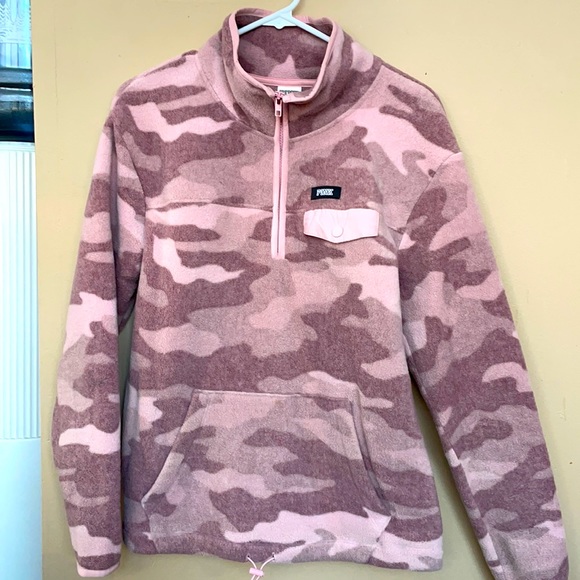 PINK Victoria's Secret Jackets & Blazers - Victoria Secret Pink Quarter zip camo!